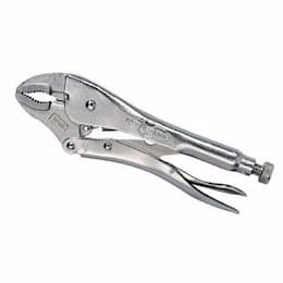 Curved Jaw Locking Pliers with Wire Cutter