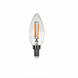 4W Filament Candelabra LED B10 Bulb, 300 lm, E12, 2700K