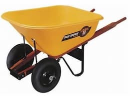 8 Cubic Ft True Temper Wheelbarrow, Yellow