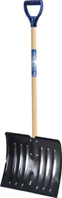 Arctic Blast Snow Pushers/Shovels, 14.5 x 18 Blade, Wood Poly D-Grip Handle