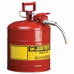 Justrite 5 Gallon Red Safety Can Type II AccuFlow 5/8" Hose