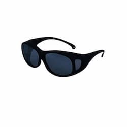 Kimberly-Clark V50 OTG Anti-Scratch Safety Glasses, Smoke Mirror Lens, Black Frame