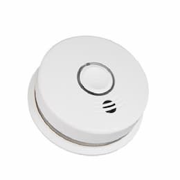 120V AC/DC Wireless Smoke Alarm w/ Voice, Photoelectric Sensor, 10Yr Sealed Battery