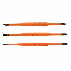 Double-End Screwdriver Blades, Insulated, 3 Pack