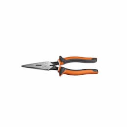 Insulated Long Nose 8" Slim Side-Cutting Pliers, Orange & Gray