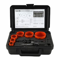 Klein Tools 8-Piece Bi-Metal Hole Saw Kit