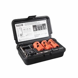 Three-Piece Electrician's Hole Saw Kit with Arbor Saw