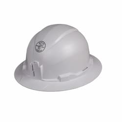 Hard Hat, Full Brim, Non-Vented, White