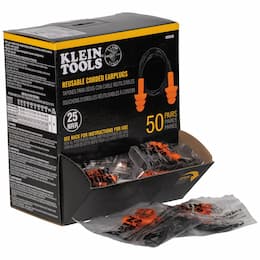 Corded Earplugs, 50-Pair Dispenser Pack