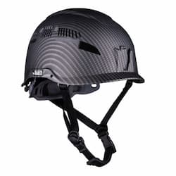 Safety Helmet with Headlamp, Non-Vented, KARBN Pattern, Class C