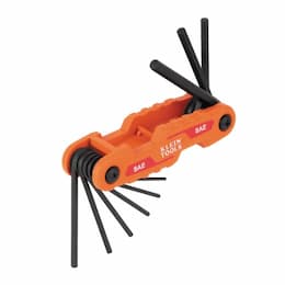 Compact Folding Hex Key Set, SAE