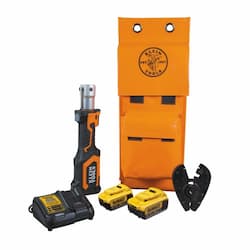 Klein Tools 20V Battery-Operated Cable Crimper w/BG Die & D3 Groove Head, 4 Ah