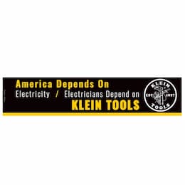 "Electricians Depend on Klein Tools" Bumper Sticker