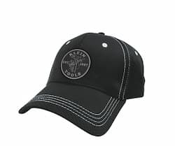 Lightweight Baseball Cap, Black with White Stitching