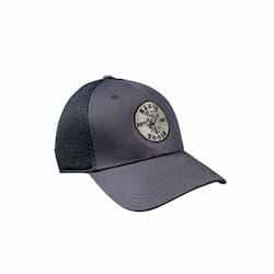 New Era Fitted Mesh Cap, Medium/Large, Gray