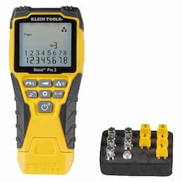 Klein Tools Scout Pro 3 Cable Tester Kit w/Tester, Remotes, Adapter, Battery