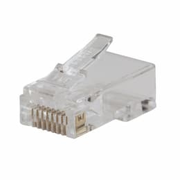 Pass-Thru Modular Data Plug, CAT5E, 10-Pk for Connector Installations