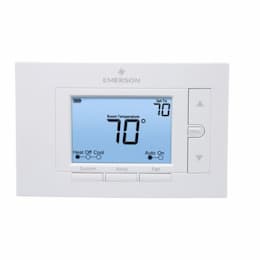 Electronic Thermostat, Multi-Stage, Low Voltage, White