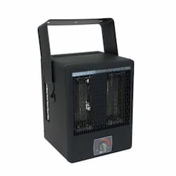 2850W Garage Heater w/ Thermostat & Bracket, 208V, Black