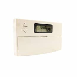 Electronic Programmable Thermostat, 1 Amp, 24V, White