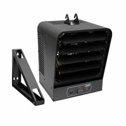 10kW Garage Heater w/ Hi-Lo Switch & Fan Delay, 725 CFM, 240V, Gray