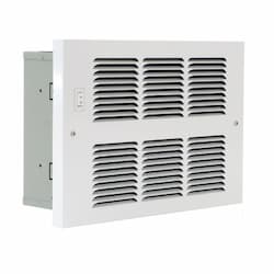 4000 BTU/H Small Hydronic Wall Heater, 150 Sq Ft, 80 CFM, 120V, White