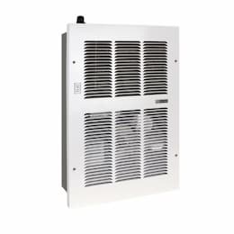 11200 BTU/H Medium Hydronic Wall Heater, 500 Sq Ft, 375 CFM, 120V, White