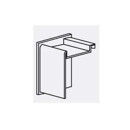 End Cap for Sloped-Top Bottom Intake HSBT Series Draft Barrier, Left