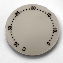 King Electric Temp Plate for C-Dial Mech. SP T-STAT, Almond (Round Piece ONLY)