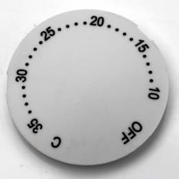 King Electric Dial Cover for C-Dial Mech. DP T-Stat, White (Round Piece ONLY)