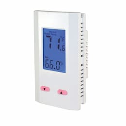 Electronic Autonomous Dual Timed Thermostat, Double Pole, 16 Amp, 208V/240V, White