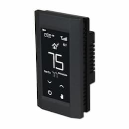 Smart Programmable Thermostat w/ Wi-Fi, Double Pole, 16 Amp, 120V/208V/240V, Black