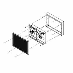 King Electric Surface Mounting Box for KAWH Wall Heaters, Double Unit, White