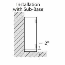 2-in Sub-Base for 28-in KCA Cabinet Heaters