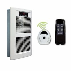 4500W Large ECO2S Wall Heater, 500 Sq Ft, 185 CFM, 21.6 Amp, 208V, White Dove