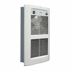 4500W Large Designer Wall Heater, 500 Sq Ft, 185 CFM, 21.6 Amp, 208V, White Dove