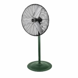 24-in Industrical Pedestal Fan, 2-Speed, 120V, Green