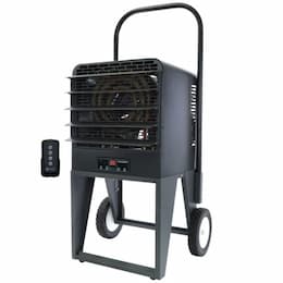 King Electric 10kW Platinum Portable Unit Heater w/ Remote, 1000 Sq Ft, 725 CFM, 1 Ph, 208V, Gray