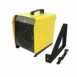 4000W Portable Garage Heater w/ 240V Plug, 500 Sq Ft, 300 CFM, 16 Amp, 208V/240V, Yellow