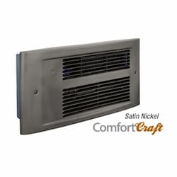 250W/1500W Designer Wall Heater, 175 Sq Ft, 75 CFM, 120V, Satin Nickel