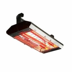 5000W Radiant Heater, Dual-Lamp, Clear, 17061 BTU/H, 208V, Black