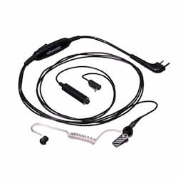 Three-Wire Lapel Mic with Earphone (black)