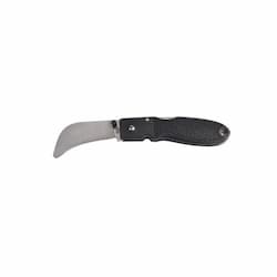 Hawkbill Lockback Round Tip Knife with Clip, Black