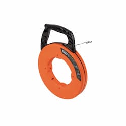 Klein Tools 120-Ft Steel Fish Tape w/ Case, Orange