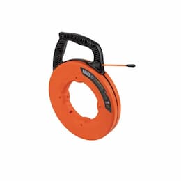 Klein Tools 50-Ft Multi-Groove Fiberglass Fish Tape w/ Nylon Tip, Orange