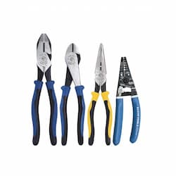 4 Piece Plier Set with Ergonomic Handles & Spring Return