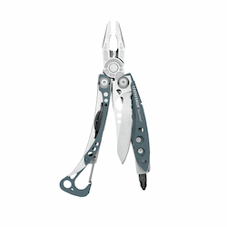 Blue Stainless Steel 7 Tool Skeletool Pocket-Sized Multitool