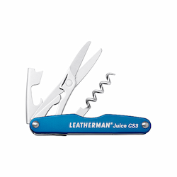 Leatherman Blue Stainless Steel 4 Tool Juice CS3 Pocket Multitool