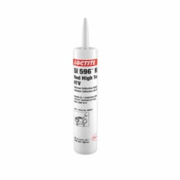 6.42 oz Silicone Adhesive Sealant, High Temp RTV, Red