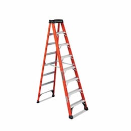 8-ft x 24.88-in 375 Fiberglass Step Ladder, Max. Capacity 375lb.